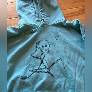 Kurt Cobain Nirvana Hoodie With Signature Series  Figure Design Size L
